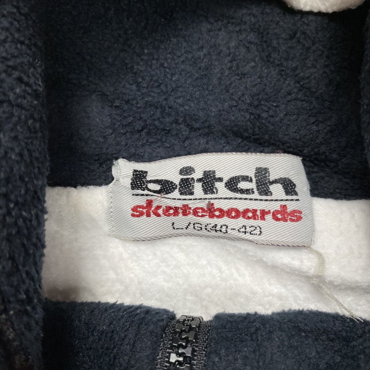 Vintage Vintage 90s Bitch Skateboards Logo Rubber Patch Polar Jacket Size US L / EU 52-54 / 3 - 7 Thumbnail