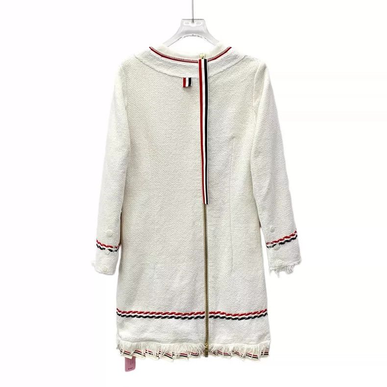 Thom Browne Thom browne Beige single-breasted striped cotton long-sleev Size M / US 6-8 / IT 42-44 - 2 Thumbnail
