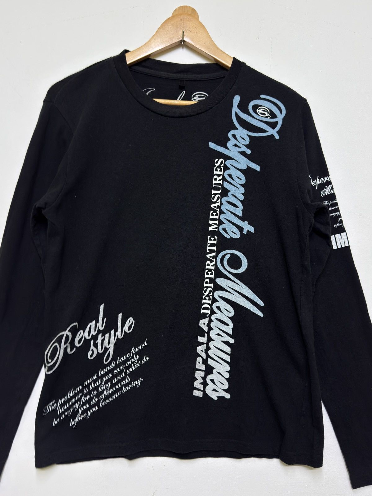 If Six Was Nine Y2K Impala Gothic Desperate Measures Poem Graphic Long Tee Size US XS / EU 42 / 0 - 5 Thumbnail