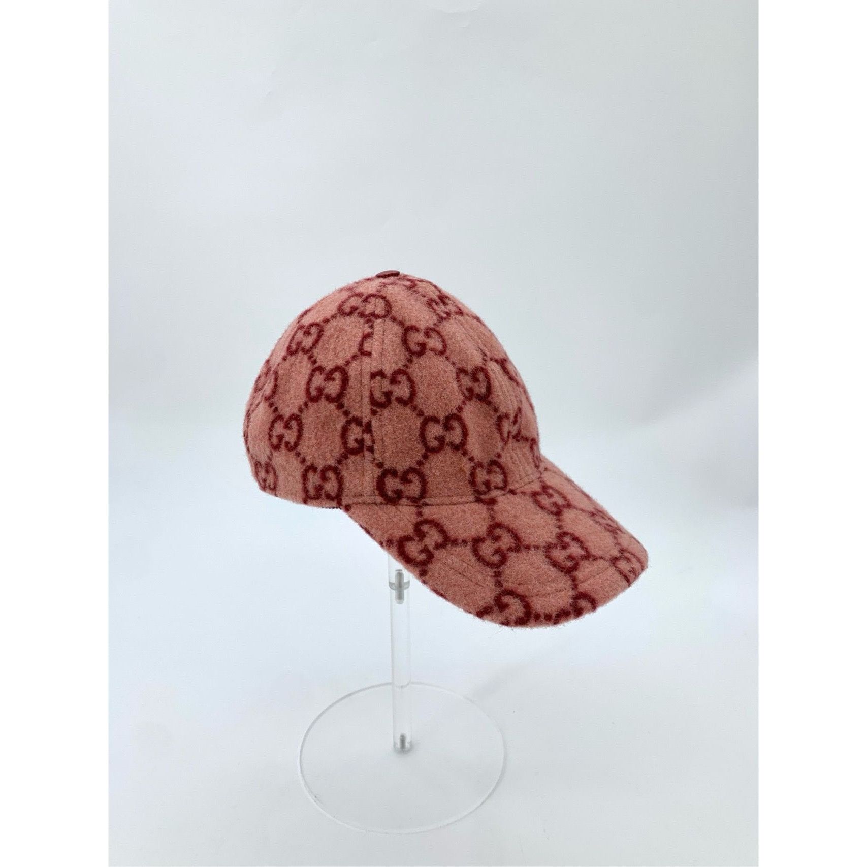 Gucci Gucci Pink Wool GG Pattern Baseball Cap With Adjustable Stra Size ONE SIZE - 3 Thumbnail