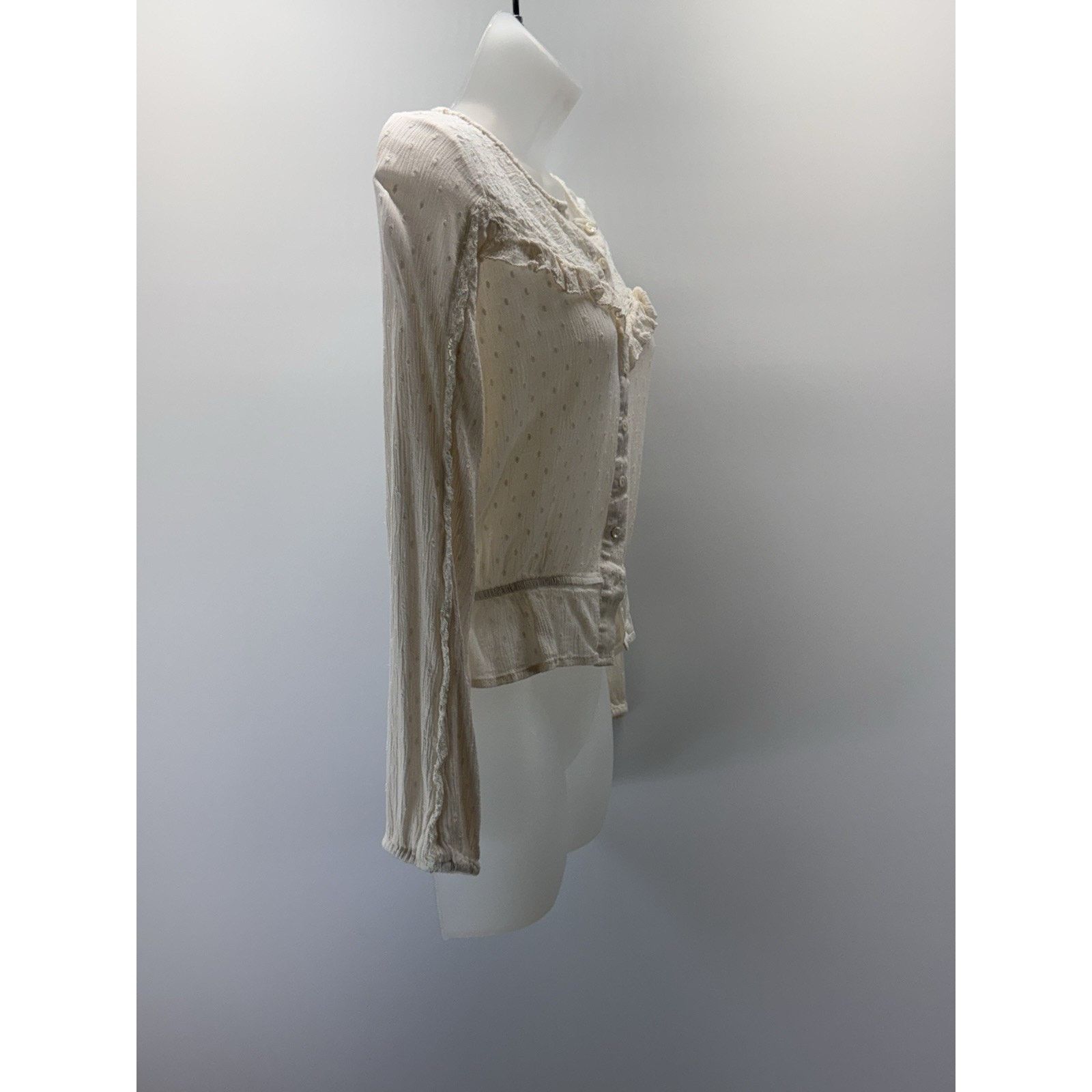 American Eagle Outfitters American Eagle Women’s Small Shirt Blouse Top Button Size S / US 4 / IT 40 - 3 Thumbnail