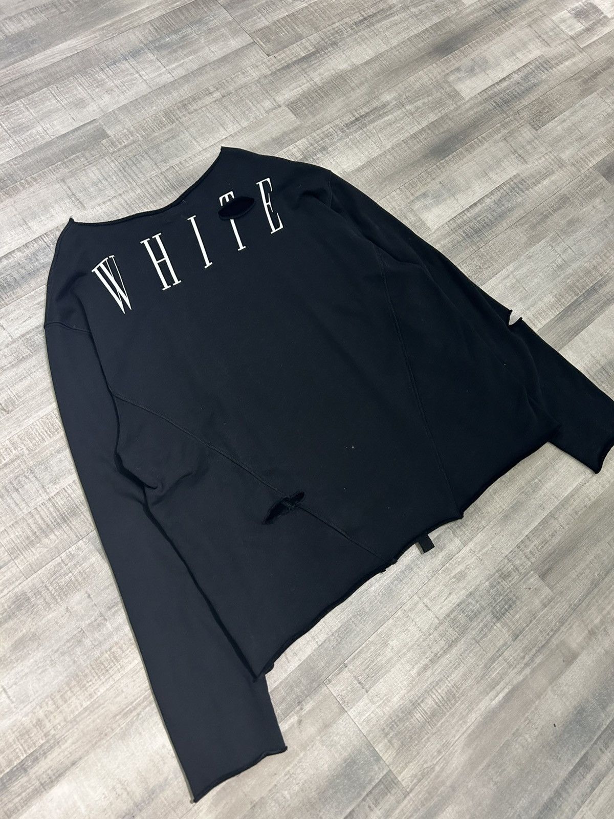 Off-White Off-White Distressed Pullover Sweater Size US XXL / EU 58 / 5 - 5 Thumbnail