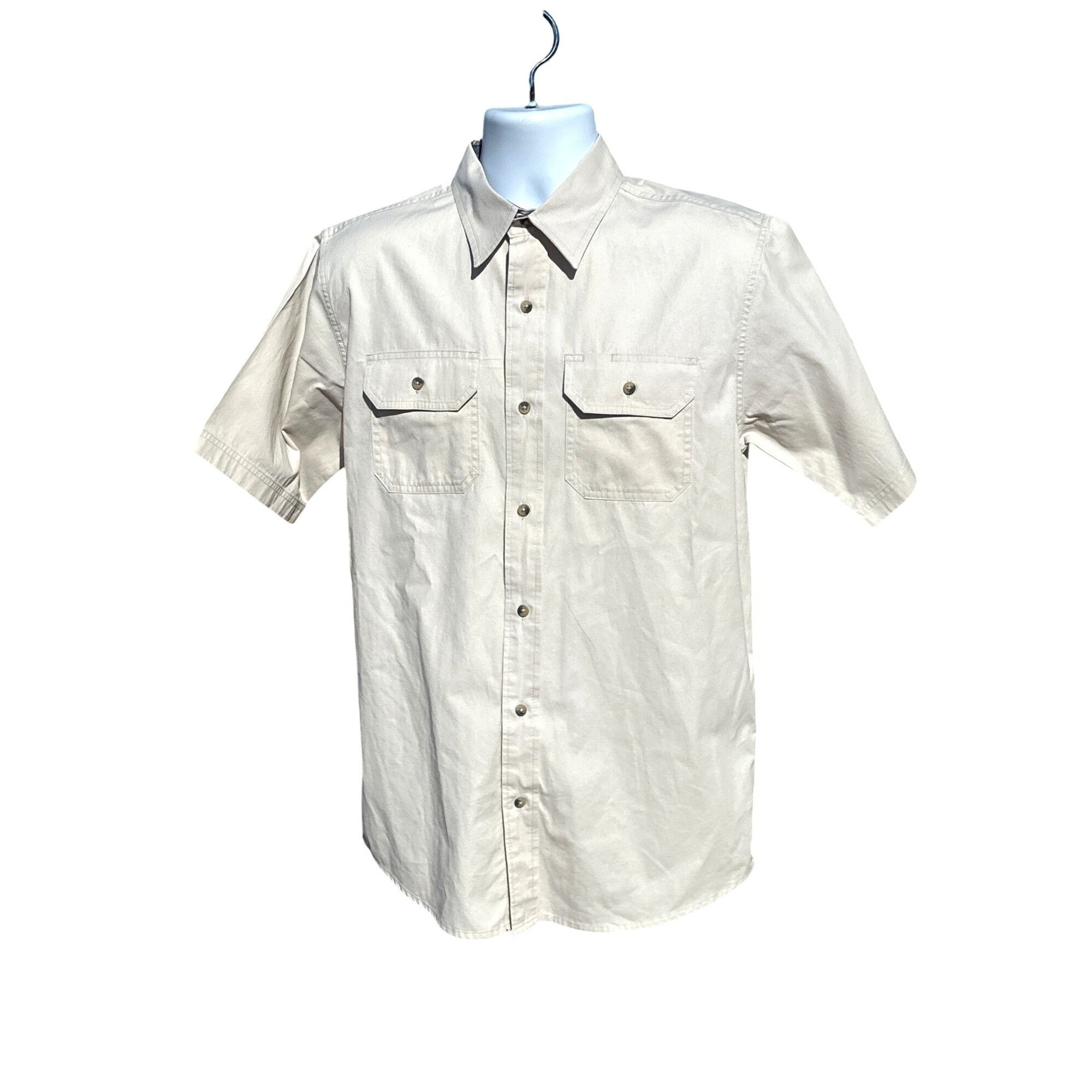 Other CCC Mens Short Sleeve Beige Button Up Shirt With Dual Front Size US XL / EU 56 / 4 - 1 Thumbnail
