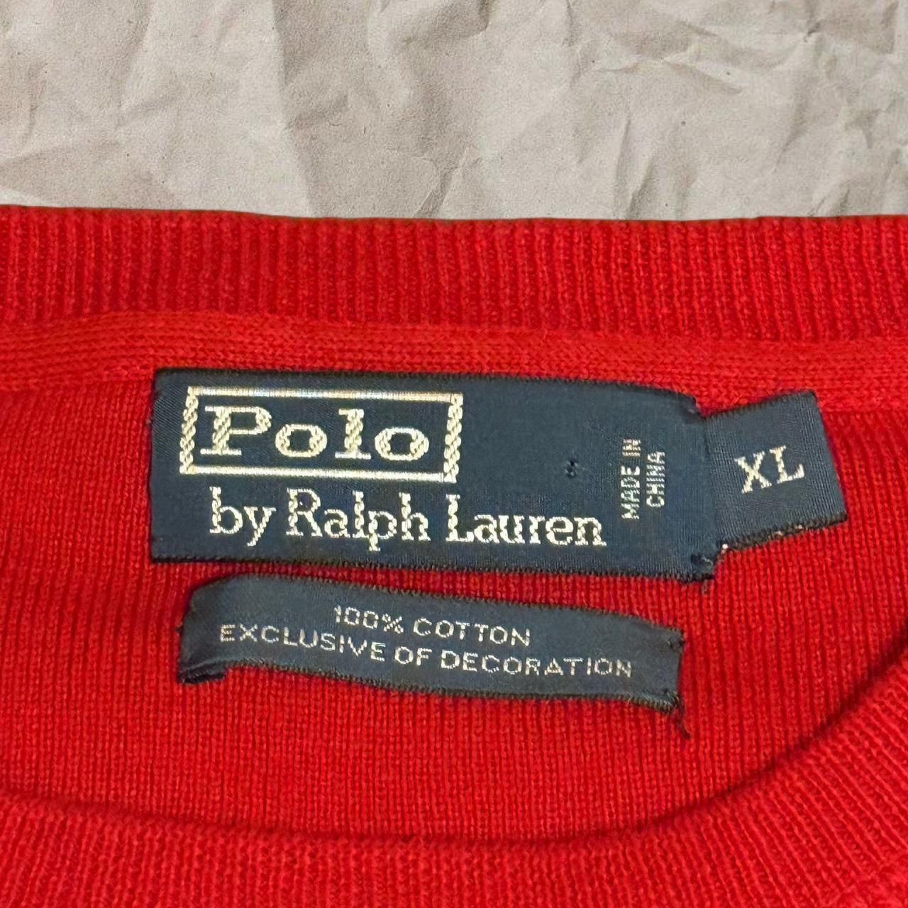 Polo Ralph Lauren Vintage Red Polo Ralph Lauren Sweater Size US XL / EU 56 / 4 - 4 Thumbnail