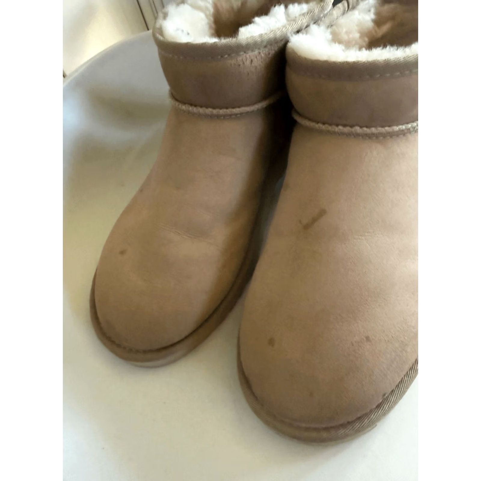 Ugg UGG Womens Suede Classic Ultra Mini Ankle Boot Tan Size 10 Size US 10 / IT 40 - 3 Thumbnail