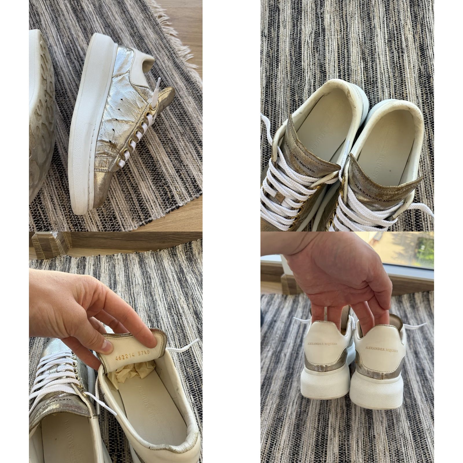 Alexander McQueen ALEXANDER McQUEEN CLUNKY LEATHER SNEAKERS METALLIC USA 7 Pink Logo Vintage Women's Sneaker 90s Hip Hop Skull Stars Avant Garde Size US 7 / IT 37 - 8 Thumbnail