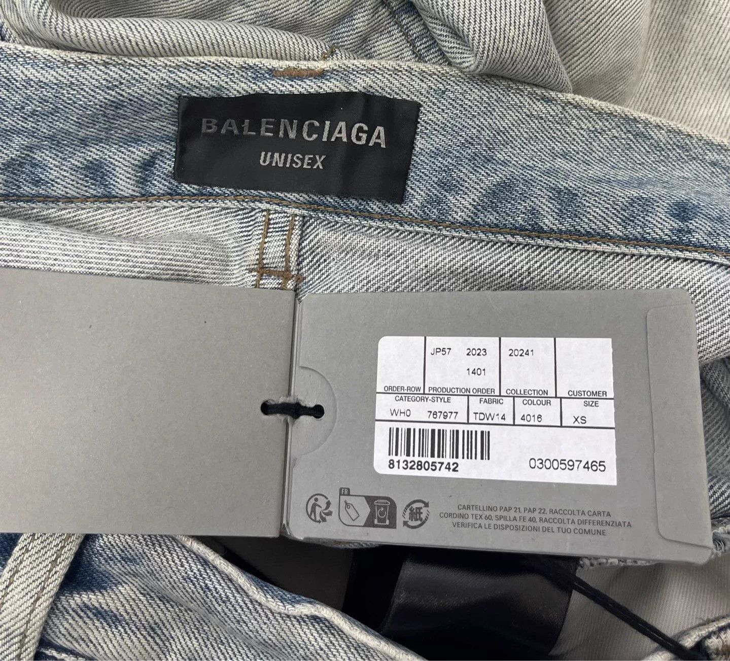 Balenciaga Balenciaga Washed Logo Mid Unisex Relaxed Blue XS Jeans Size US 26 / EU 42 - 4 Thumbnail