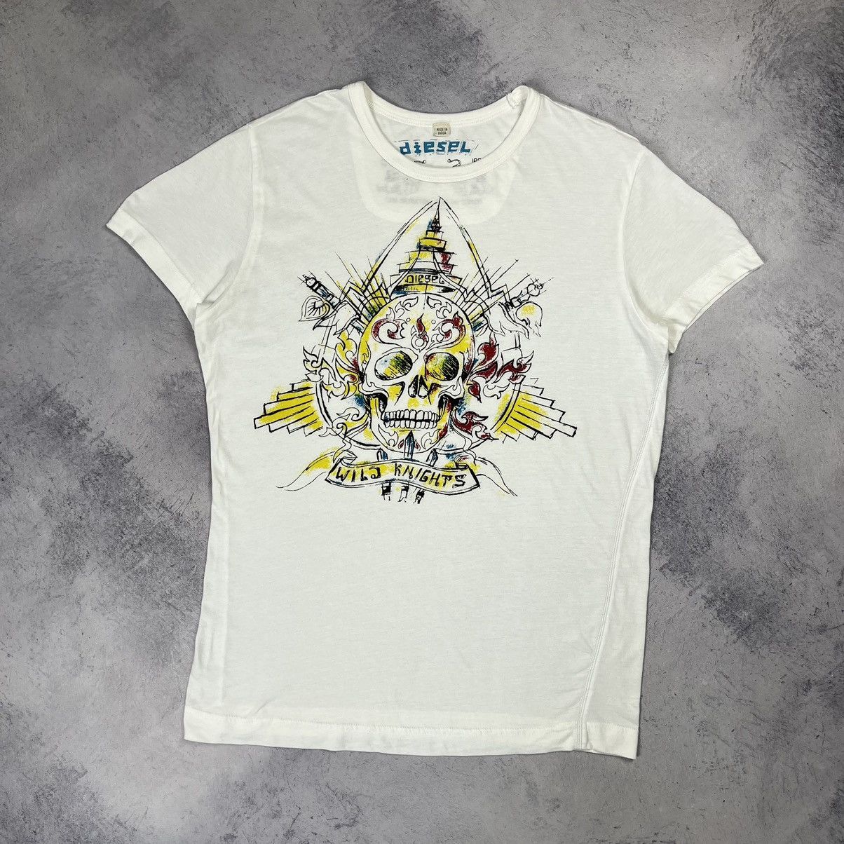 Diesel Diesel Skulls Graphic Tee Y2K Printed Art Luxury Streetwear Size US L / EU 52-54 / 3 - 2 Thumbnail