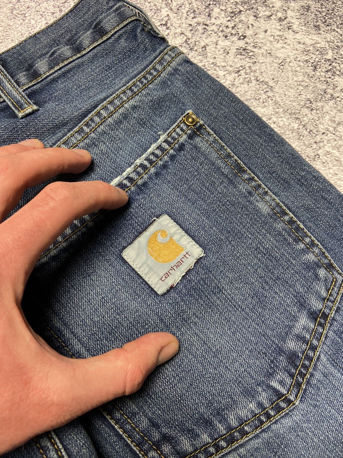 Carhartt × Vintage Rare Carhartt Jeans Work Wear Denim Pants Sk8 Style Destroy Size US 31 - 4 Thumbnail