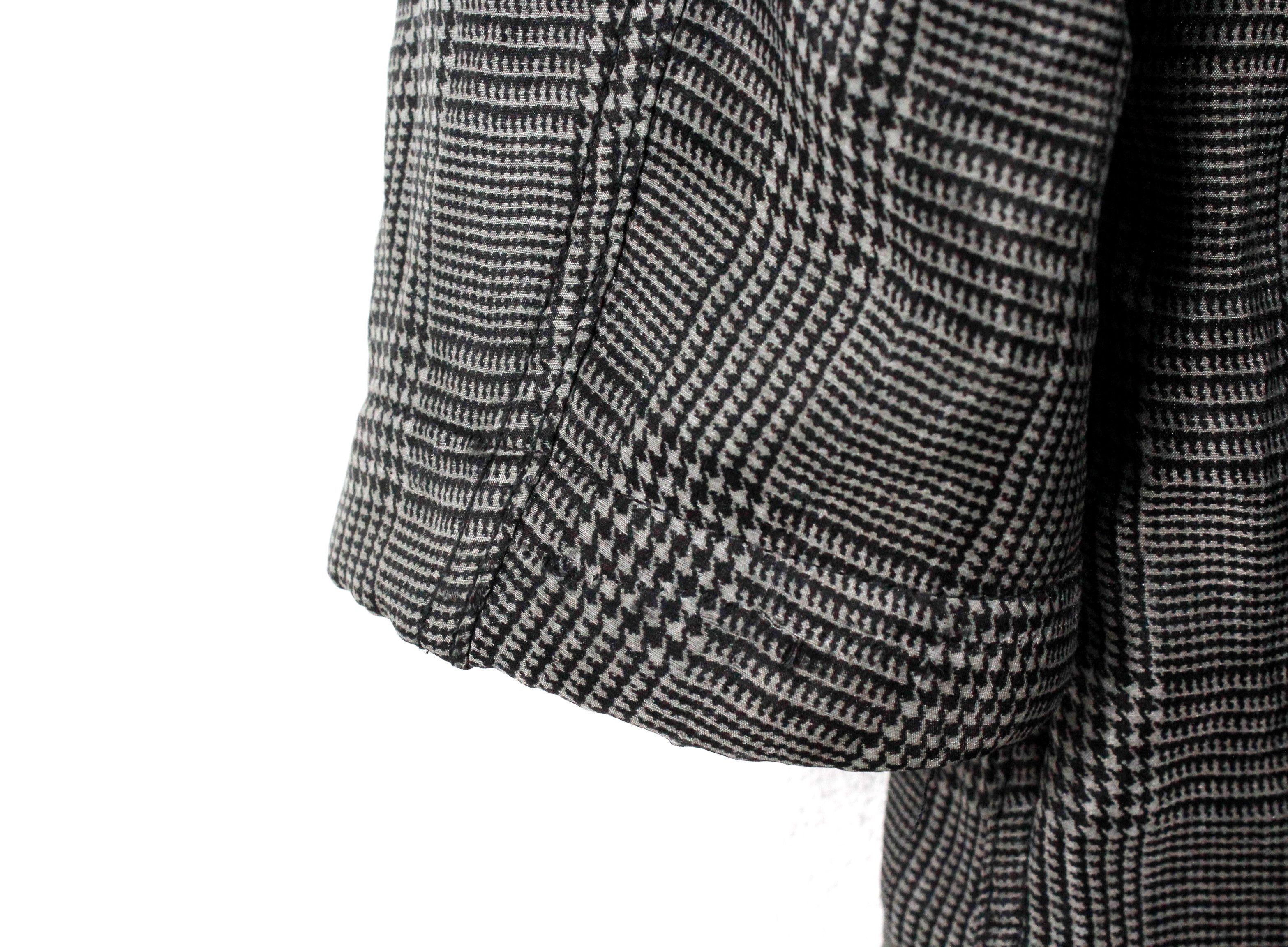 Comme des Garcons Womens Comme des Garcons Houndstooth Silk Nylon Coat Size L / US 10 / IT 46 - 10 Thumbnail