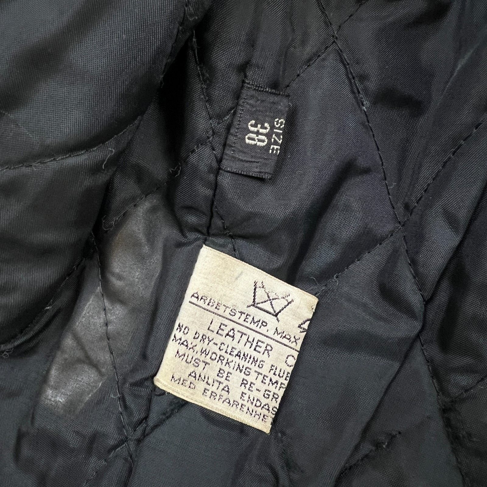 Vintage Vintage JOFAMA Swedish Leather Trench Coat Quilted Lined 90s Size M / US 6-8 / IT 42-44 - 11 Thumbnail