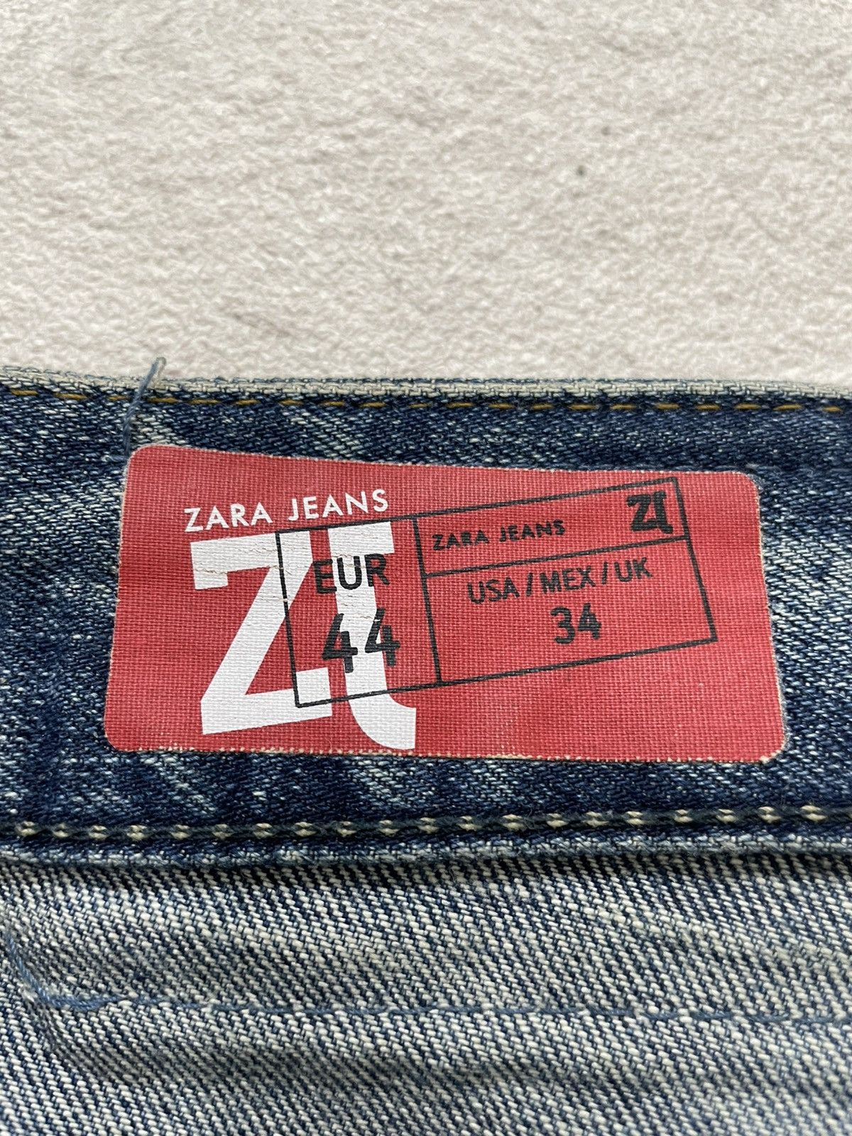 Zara 2000s Japanese Zara Multi Pocket Lightning Wash Denim Y2K Size US 38 / EU 54 - 7 Thumbnail