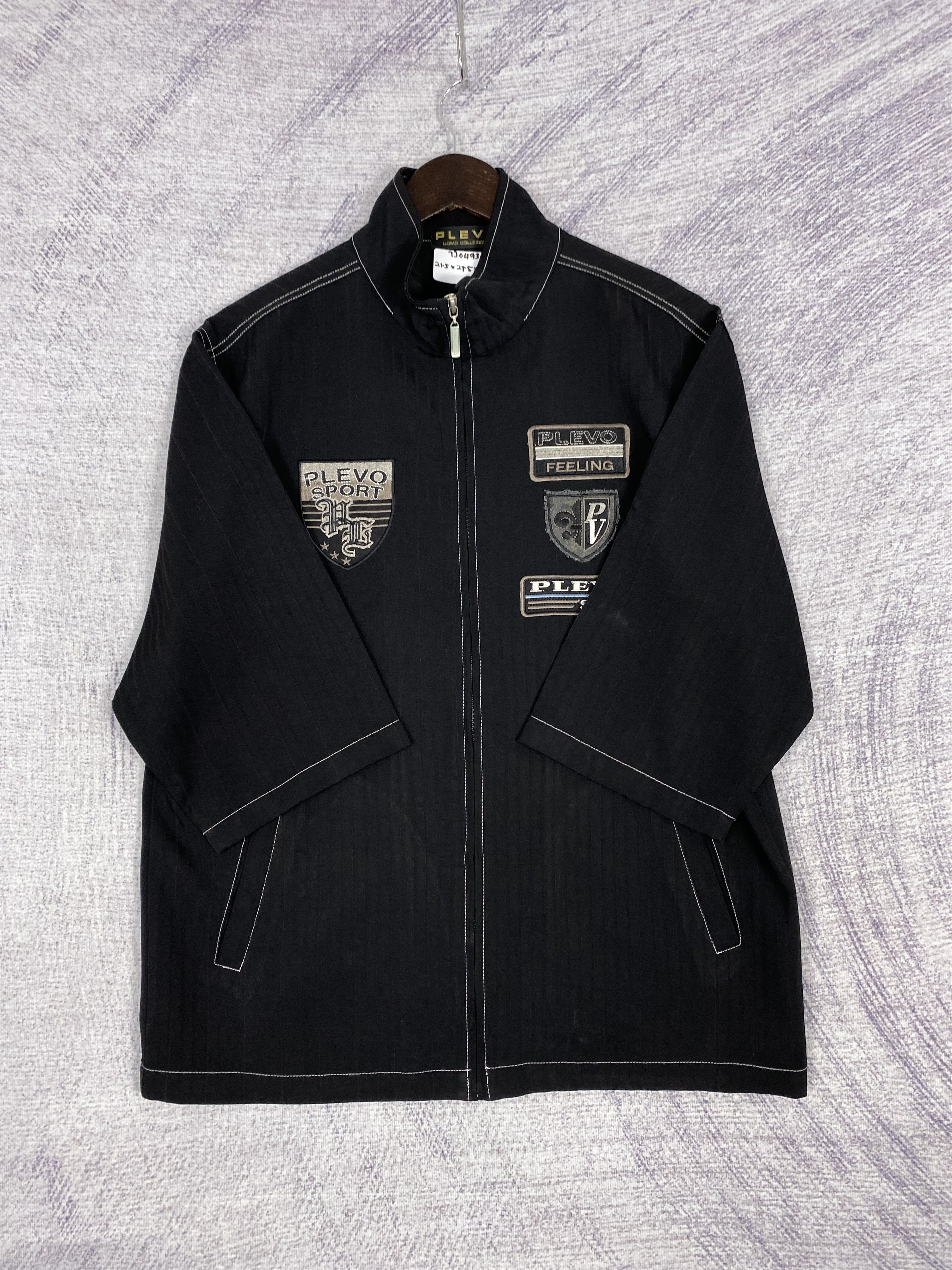 Japanese Brand Vintage Plevo Uomo Zip Up Half Sleeve Jacket Size US M / EU 48-50 / 2 - 4 Thumbnail
