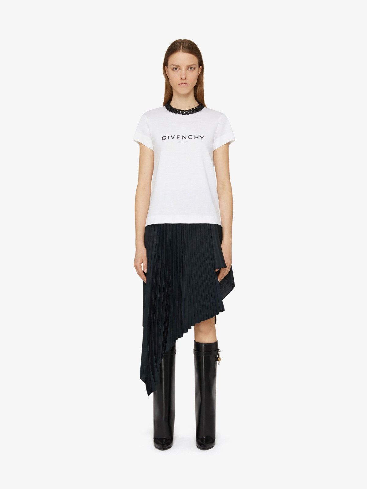 Givenchy White Reverse Logo T-Shirt Size M / US 6-8 / IT 42-44 - 2 Thumbnail