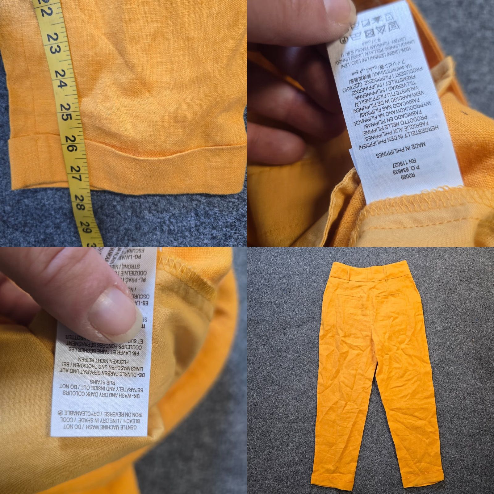 Boden Boden Pants Womens Size 4 Orange Linen Tapered Cuffed Pleated Casual Pants Womens Size 4 Orange Linen Tapered Cuffed Pleated Casual Size 27" / US 4 / IT 40 - 8 Thumbnail