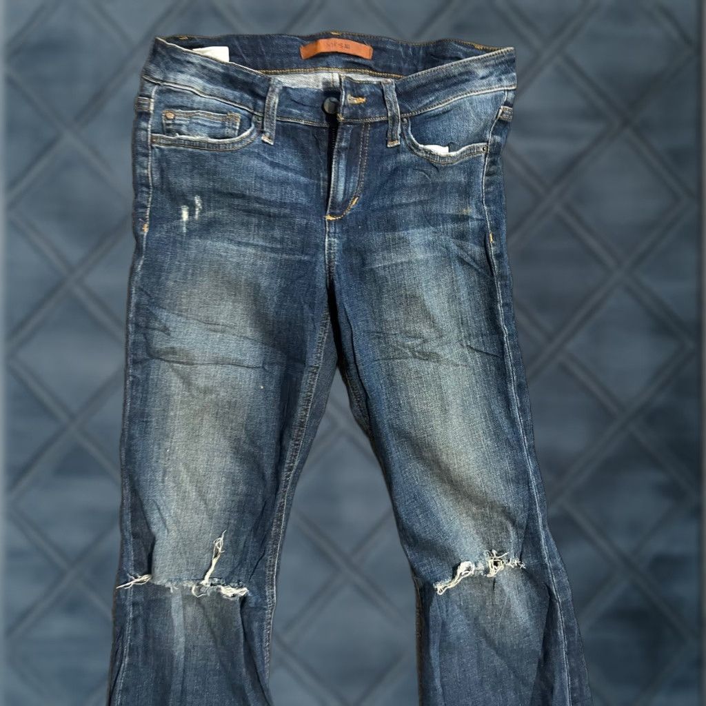 Vintage VINTAGE Joe's Jeans Jeans Flared Low Rise 28 Women's Blue Cotton Denim 5-Pocket Design Inseam 31 Bohemian Festival Hippe Music Womens Size 28" / US 6 / IT 42 - 1 Thumbnail
