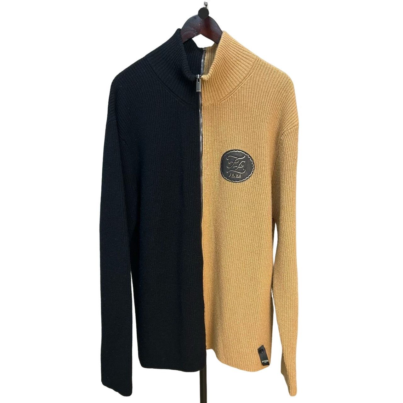 Fendi Fendi Two-Tone Wool Knit Sweater Size 52 Size US L / EU 52-54 / 3 - 1 Thumbnail