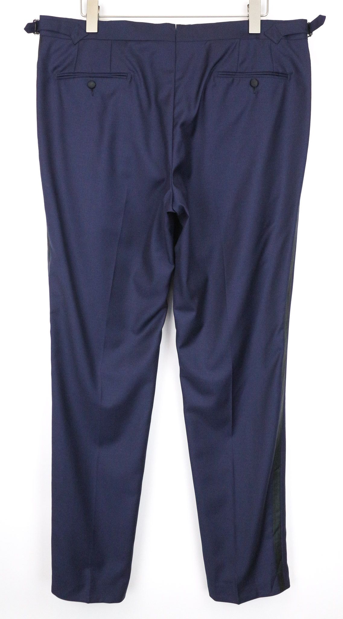 Suitsupply BRESCIA TUX UK46R Blue Wool Melange Trousers 75252 Size 46R - 2 Thumbnail