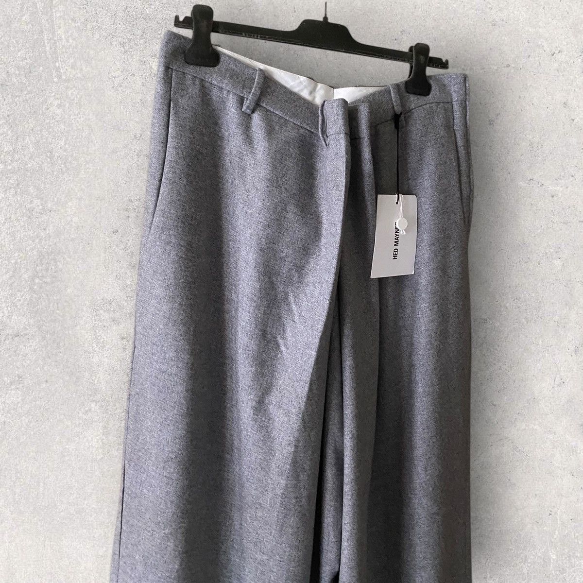 Hed Mayner NWT Fall22 Front Fold Grey Wool Pants Size US 32 / EU 48 - 4 Thumbnail