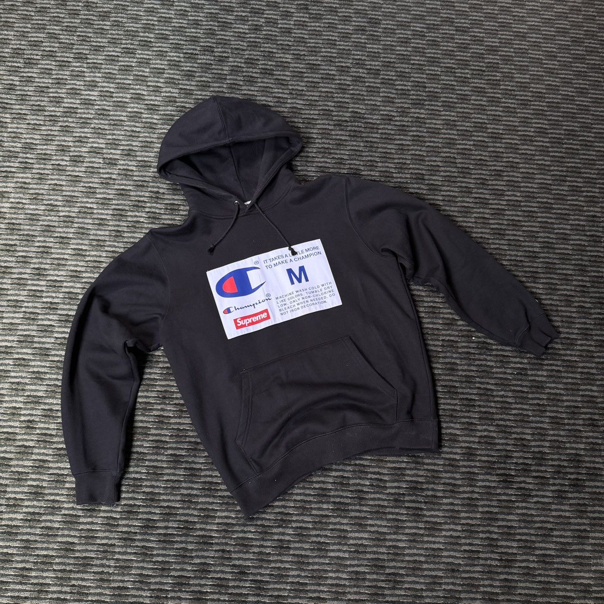 Champion × Supreme Supreme x Champion Label Hoodie | Grailed