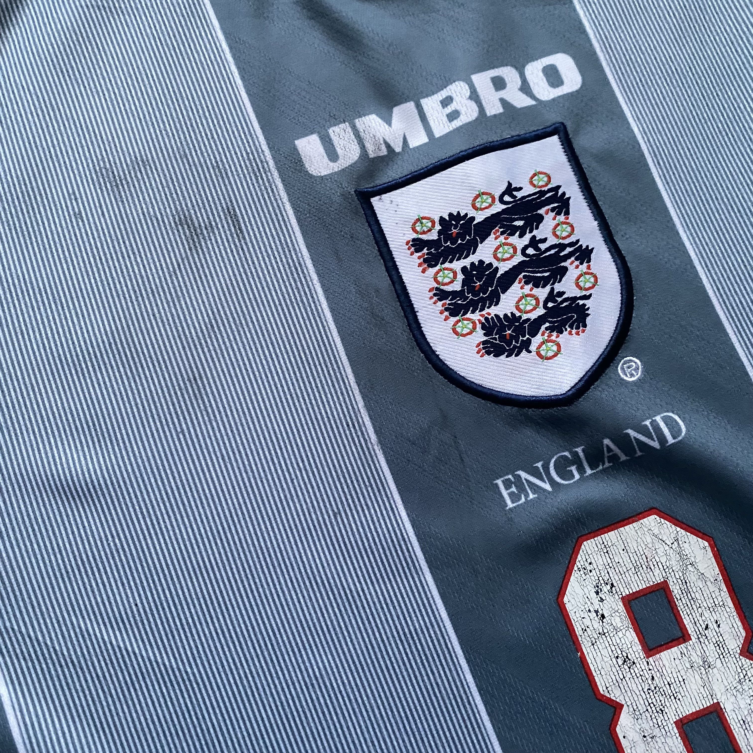 Umbro ⚽️ Vintage 96s Umbro Gascoigne England jersey #8 Soccer Size US L / EU 52-54 / 3 - 10 Thumbnail