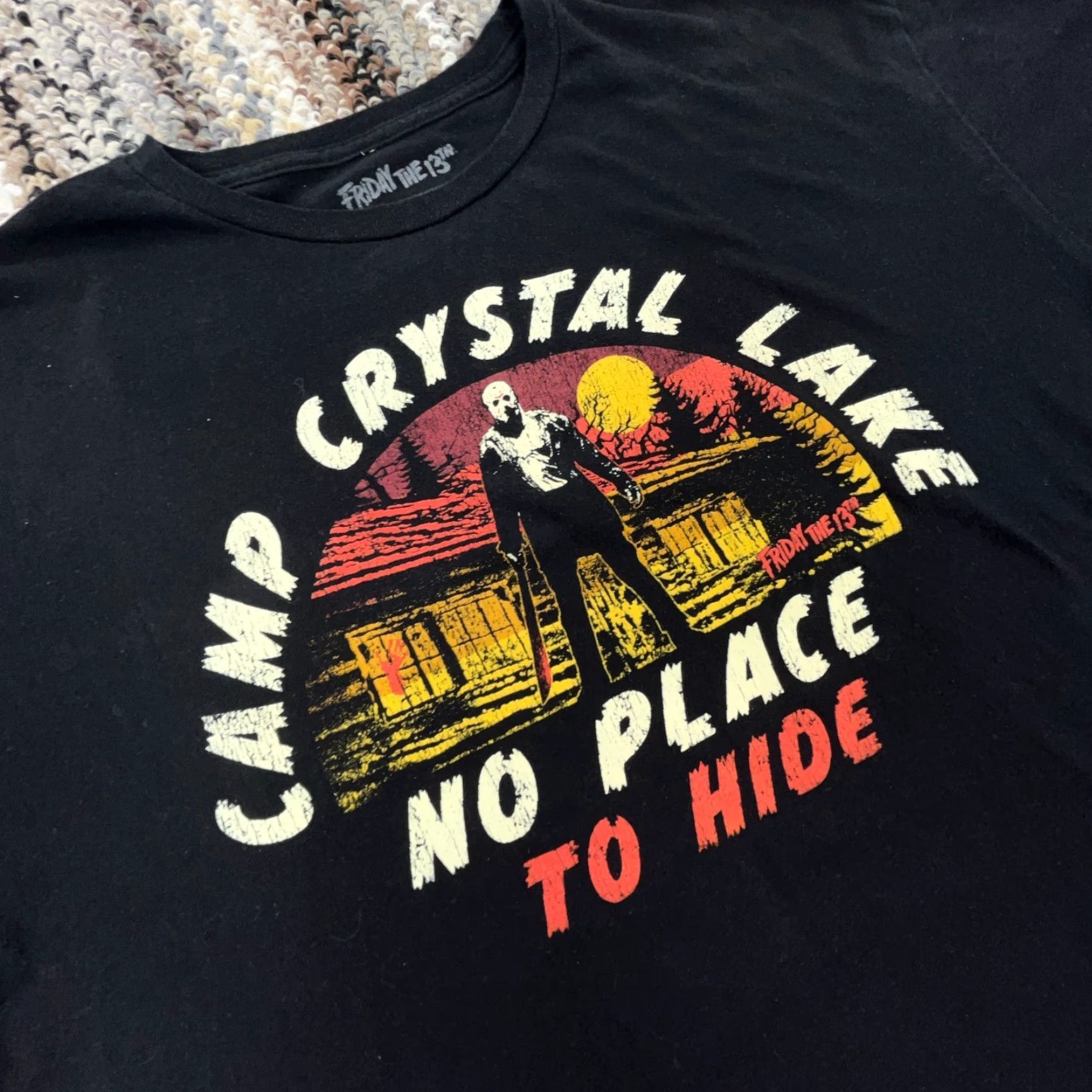 Vintage VINTAGE Friday the 13th Shirt Men XL Black Tee Camp Crystal Lake Horror Jason Size US XL / EU 56 / 4 - 5 Thumbnail