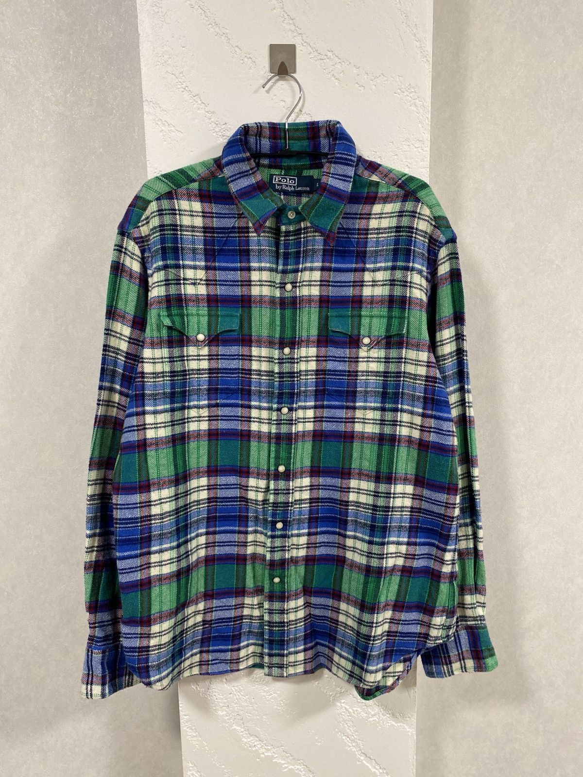 Polo Ralph Lauren Polo Ralph Lauren Western Checkered Pearl Snap Button Shirt Size US L / EU 52-54 / 3 - 1 Thumbnail