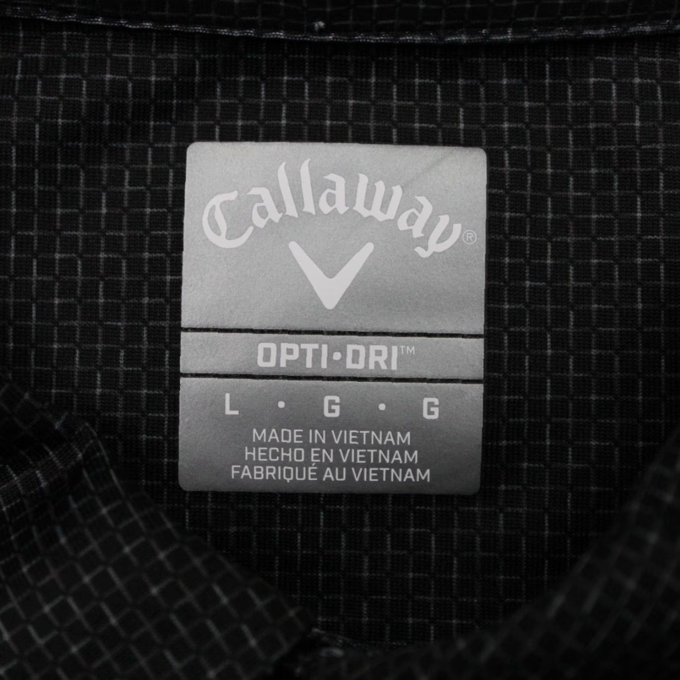Callaway Callaway Opti-Dri Polo Shirt Mens Large Black Geometric Short Sleeve S/S Golf Pullover Polo Shirt Size US L / EU 52-54 / 3 - 7 Thumbnail