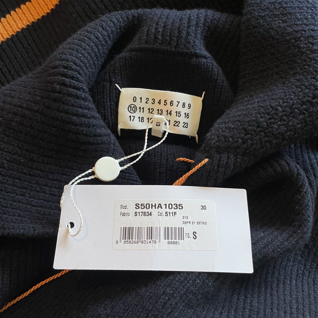 Maison Margiela A/W 21 ‘Sailor Collar’ Ribbed Knit Sweater Size US S / EU 44-46 / 1 - 7 Thumbnail