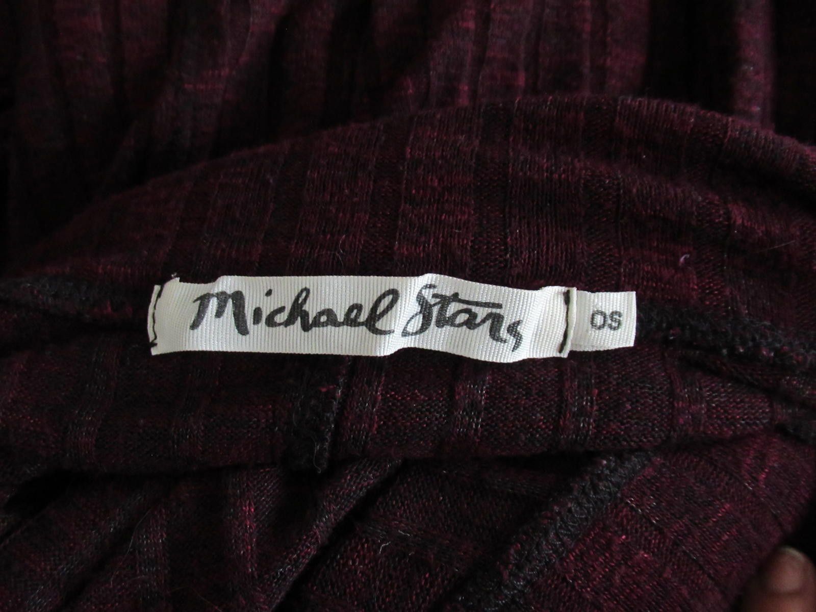 Michael Stars Michael Stars Burgundy Ribbed Turtleneck Top - OS Size ONE SIZE - 2 Thumbnail