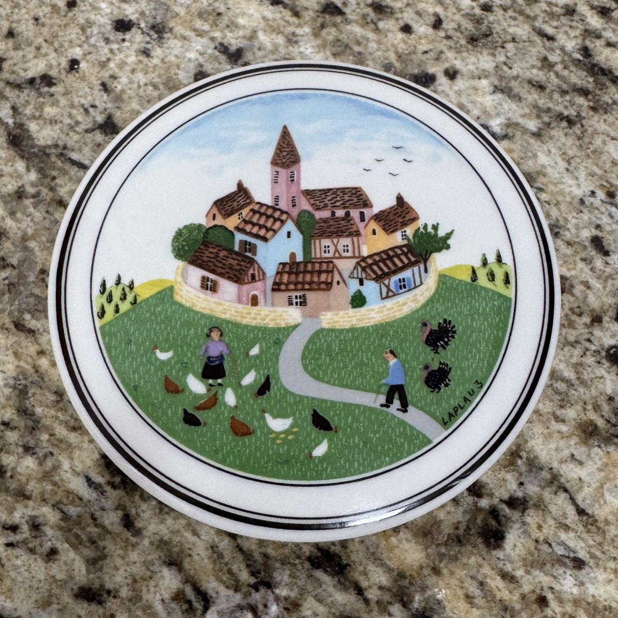 Vintage Villeroy & Boch Chicken & Turkey Village Design Naïf 4" Box Size ONE SIZE - 3 Thumbnail