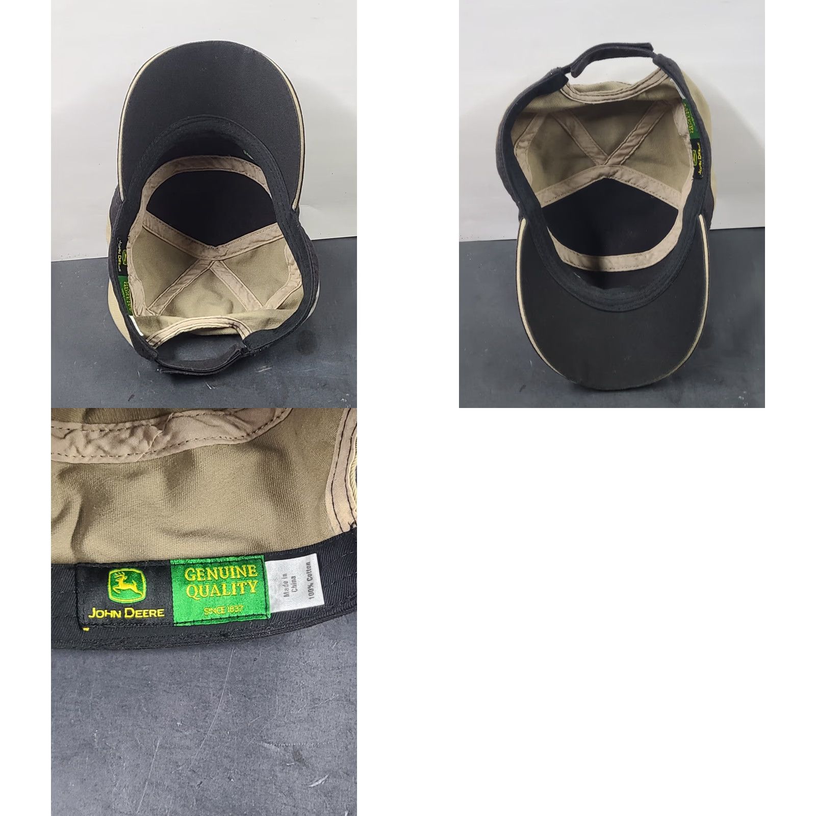 John Deere John Deere Hat Adjustble Painter Hat Multicolor 100% Cotton Rose Green Yellow Embroidered Womens Mens Boys Girls Size ONE SIZE - 8 Thumbnail