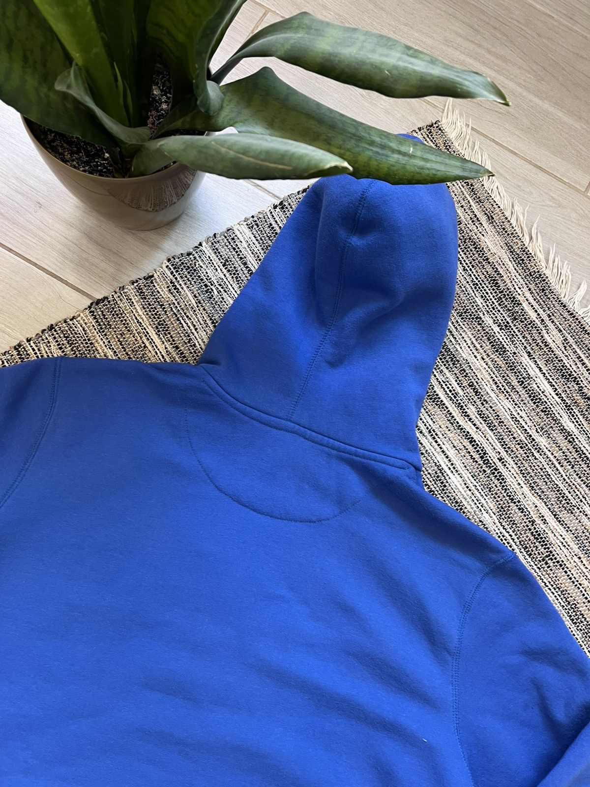 Nike × Vintage Vintage Nike Hoodie Blue big logo fleece sweatshirt Size US L / EU 52-54 / 3 - 11 Thumbnail