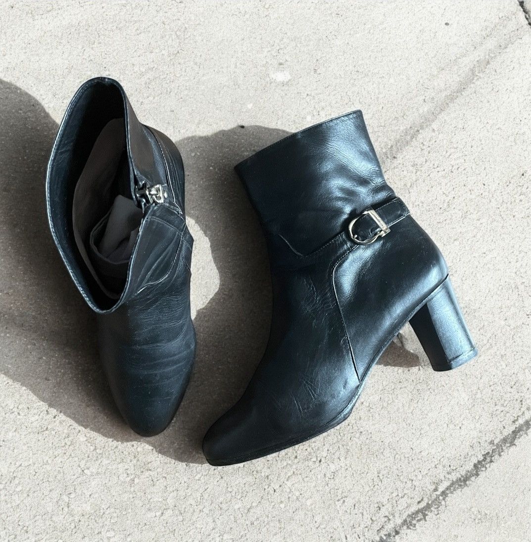 Salvatore Ferragamo Black Leather Salvatore Ferragamo classic Bootie Size 6 1/2 Size US 6.5 / IT 36.5 - 1 Thumbnail