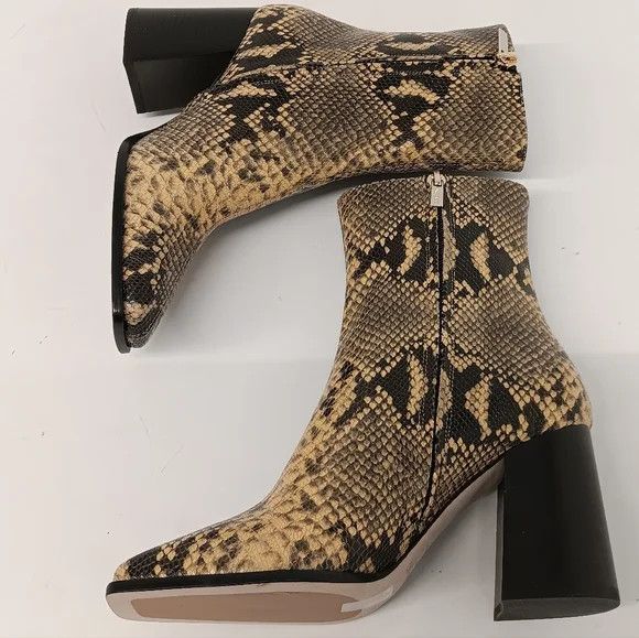 Jimmy Choo Jimmy Choo Bryelle 85 Dijon Snake Print Leather Boots - EU36 Size US 6 / IT 36 - 6 Thumbnail
