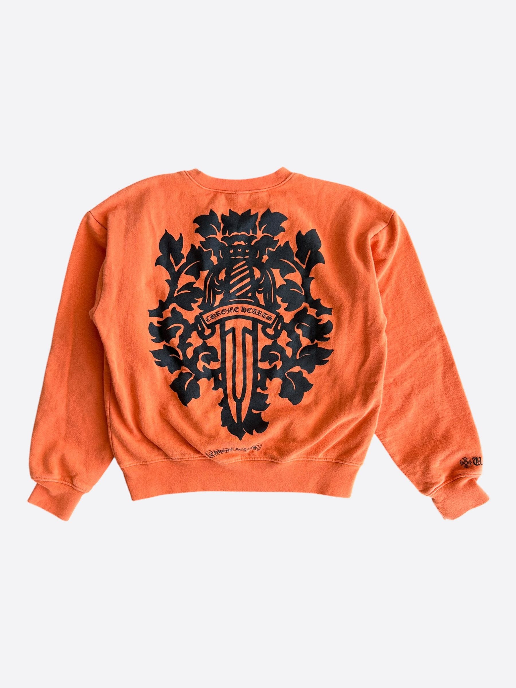 Chrome Hearts Chrome Hearts Orange & Black Dagger Logo Sweater Size US S / EU 44-46 / 1 - 2 Thumbnail
