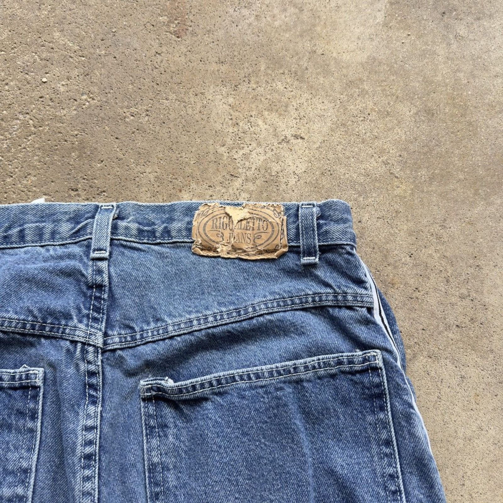 Vintage Y2K Utility Baggy Skater Track Jean Shorts ERD Grunge JNCO Size US 31 - 10 Thumbnail