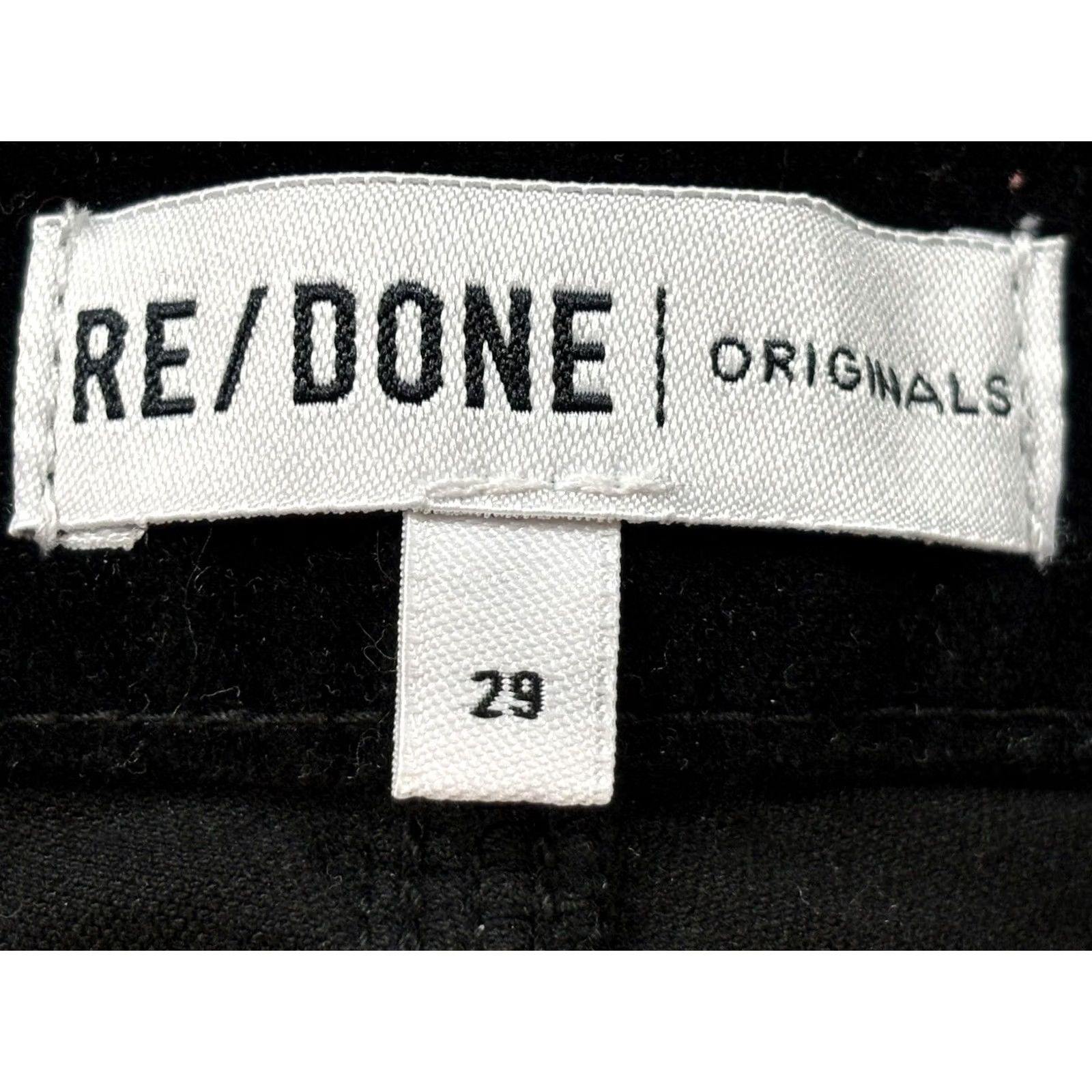 RE/DONE VINTAGE RE/DONE Velvet Pants Women’s 29x27 Black Button Fly 5 Pocket Made In USA Mens/ Womens Size 29" - 5 Thumbnail