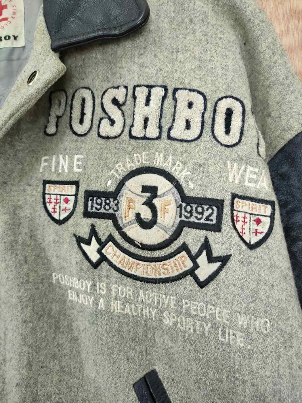 Vintage Posh Boy champion faded wool varsity jacket #4094DLAL Size US M / EU 48-50 / 2 - 5 Thumbnail