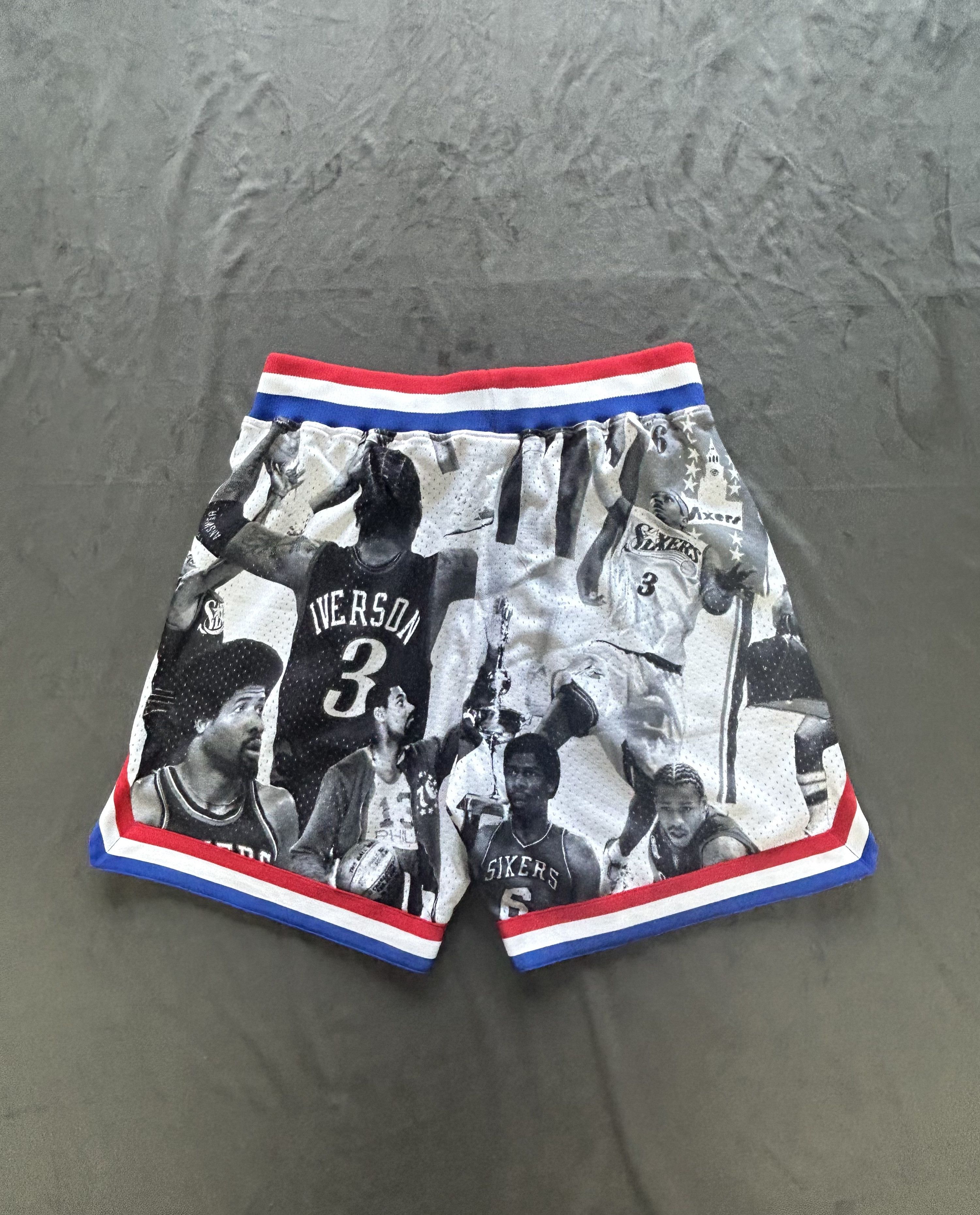 Mitchell & Ness Rare Lapstone Mitchell Ness Icon Collage 76ers Shorts XL Size US 34 / EU 50 - 10 Thumbnail