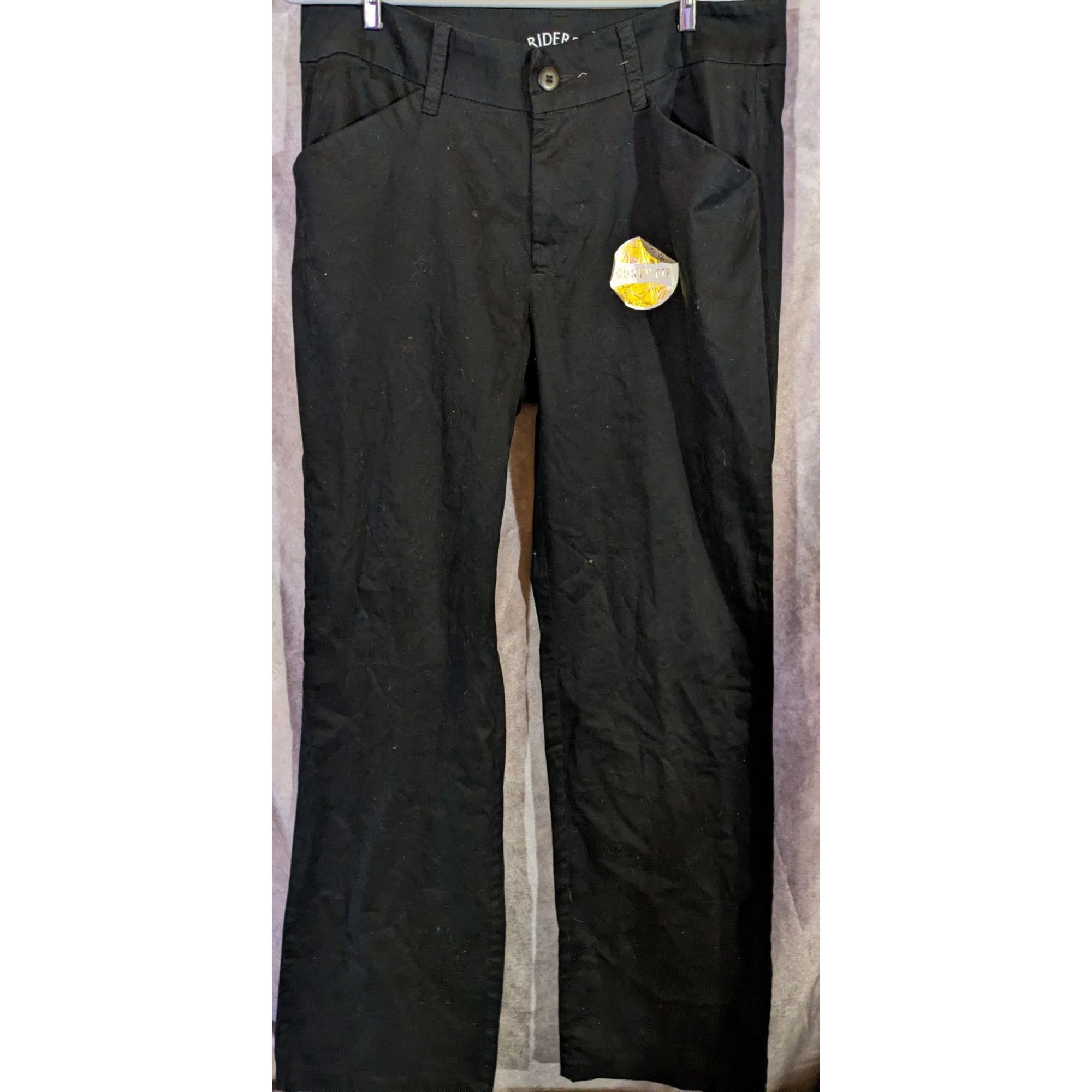Lee Riders By Lee Curvy Fit Midrise Trouser Pants Black Size 14L Size 34" / US 12 / IT 48 - 6 Thumbnail