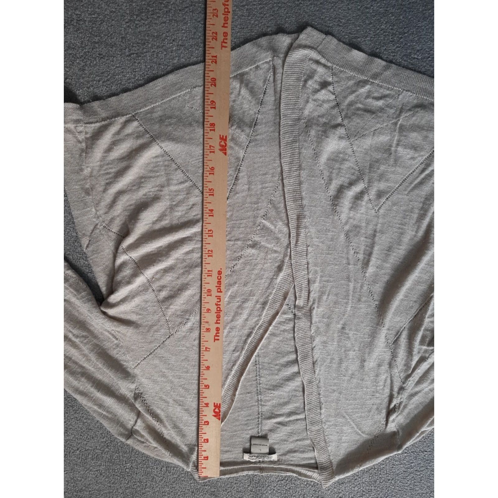 Lucky Brand Lucky Brand Sweater Cardigan Women L Beige Long Sleeve Open Front Bohemian All Seasons Fall Spring Summer Winter Cardigan Women L Beige Size L / US 10 / IT 46 - 3 Thumbnail