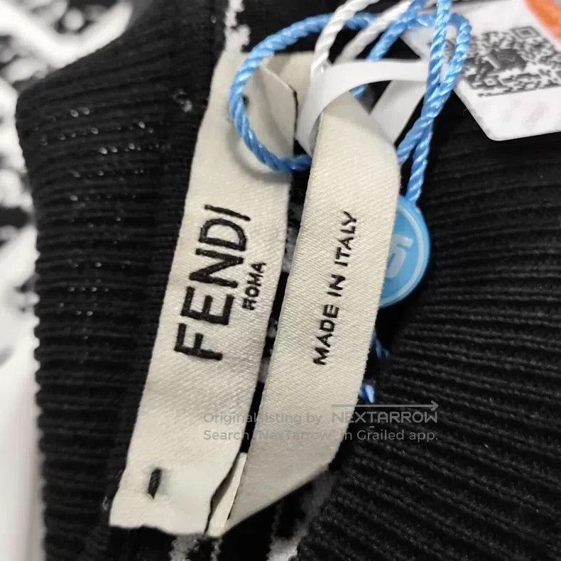 Fendi Fendi Knitted Black and White All-Over Print California Li Size XXS / US 00 / IT 34 - 3 Thumbnail