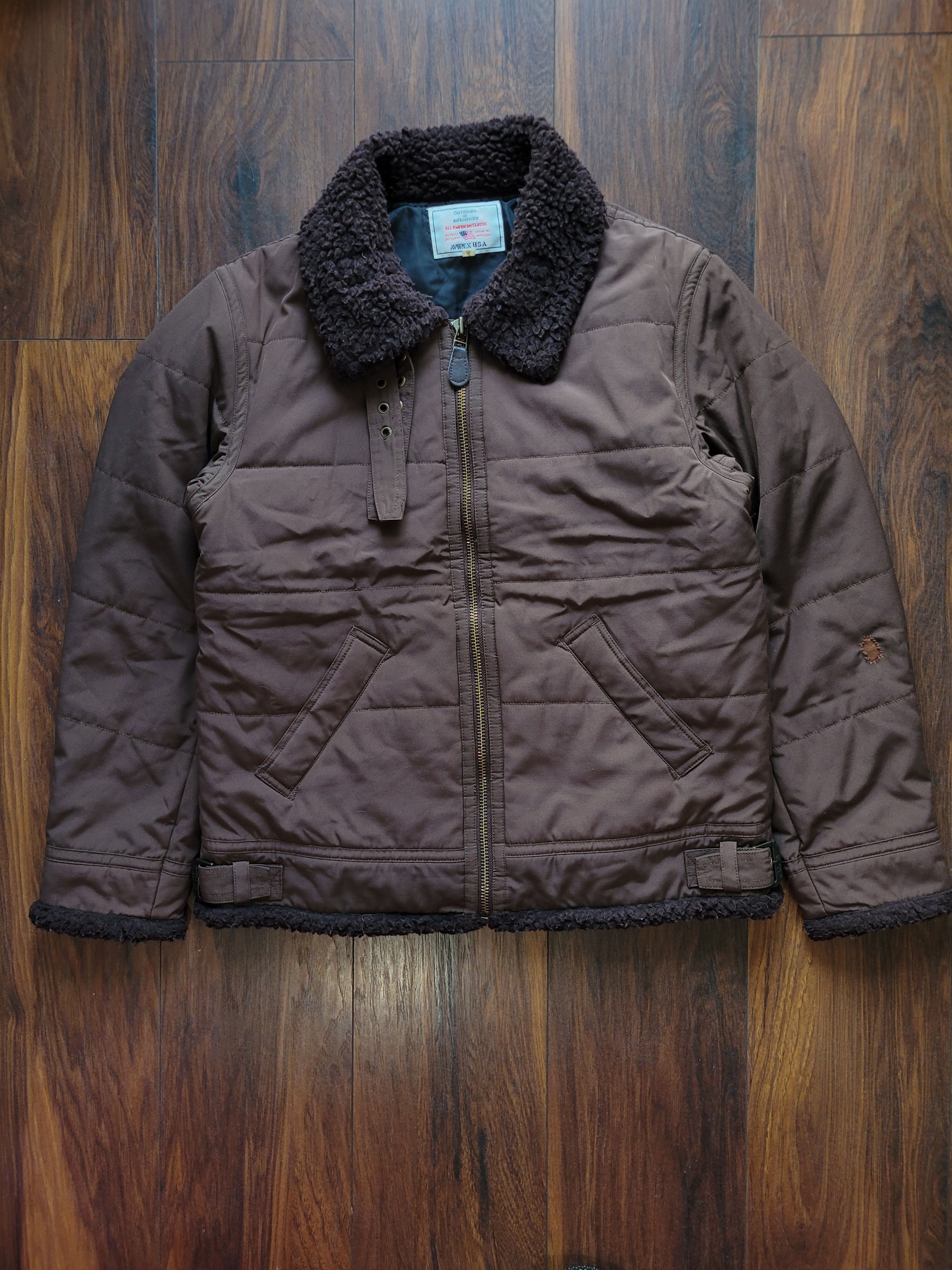 image of 90's Japanese Edition Avirex Bomber Jacket Brown, Men's (Size Large)