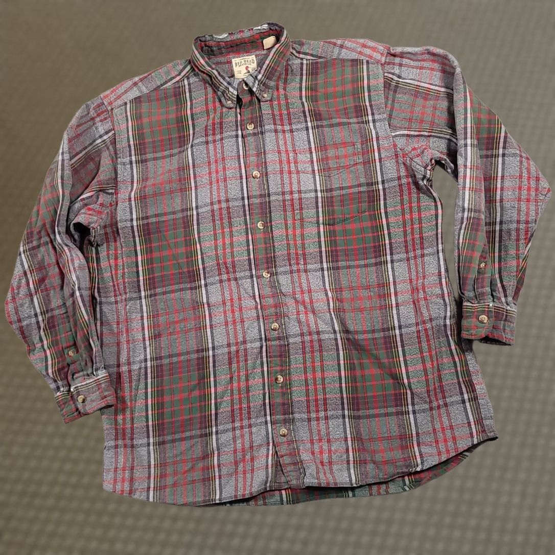 Vintage VINTAGE RedHead Flannel Shirt Mens 2XLT Plaid Button-Down Workwear Grunge Shirt Size US XXL / EU 58 / 5 - 1 Thumbnail