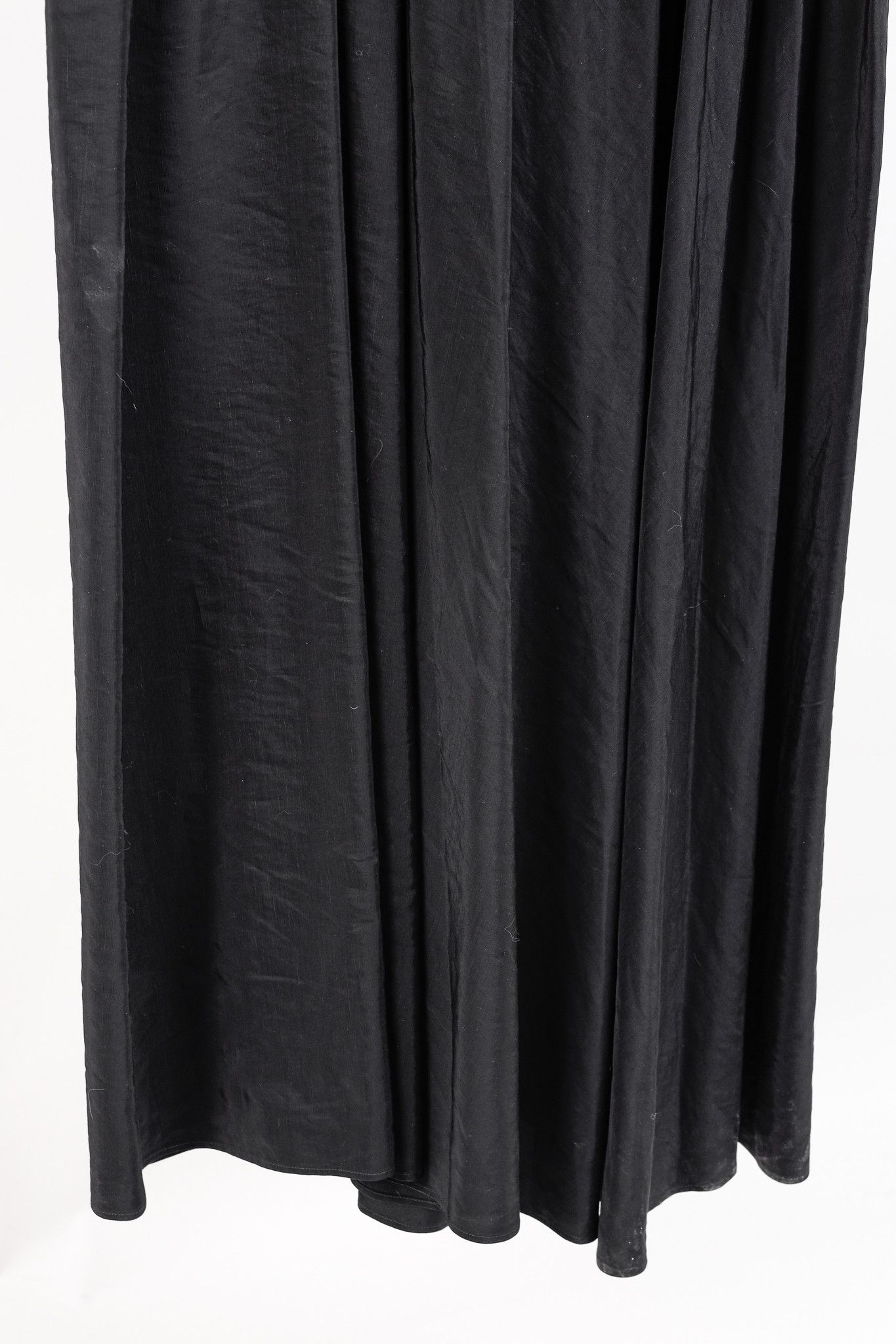 Jil Sander Jil Sander 2020 Black Linen Washi Paper Trim Maxi Dress Size L / US 10 / IT 46 - 7 Thumbnail