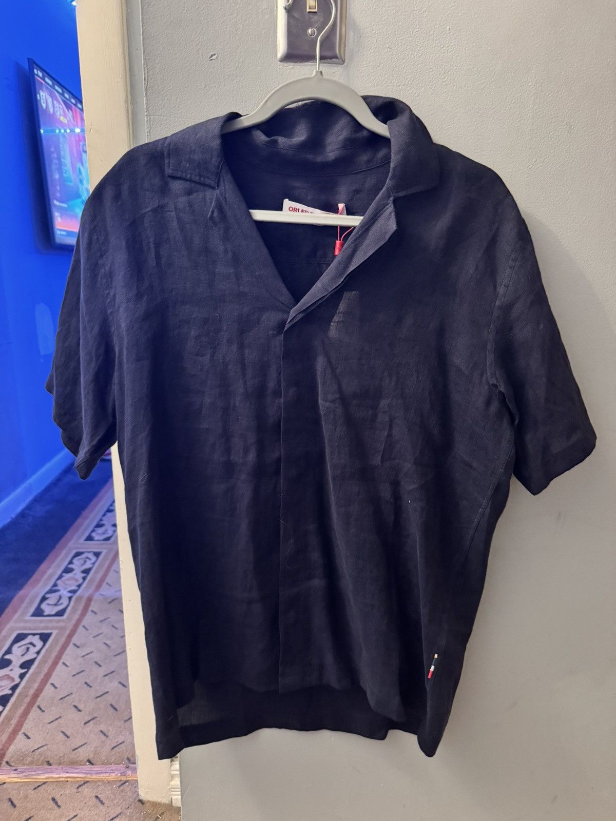 Orlebar Brown Kith x Orlebar Brown Maitan II Linen Shirt - Night Iris Size US M / EU 48-50 / 2 - 1 Thumbnail