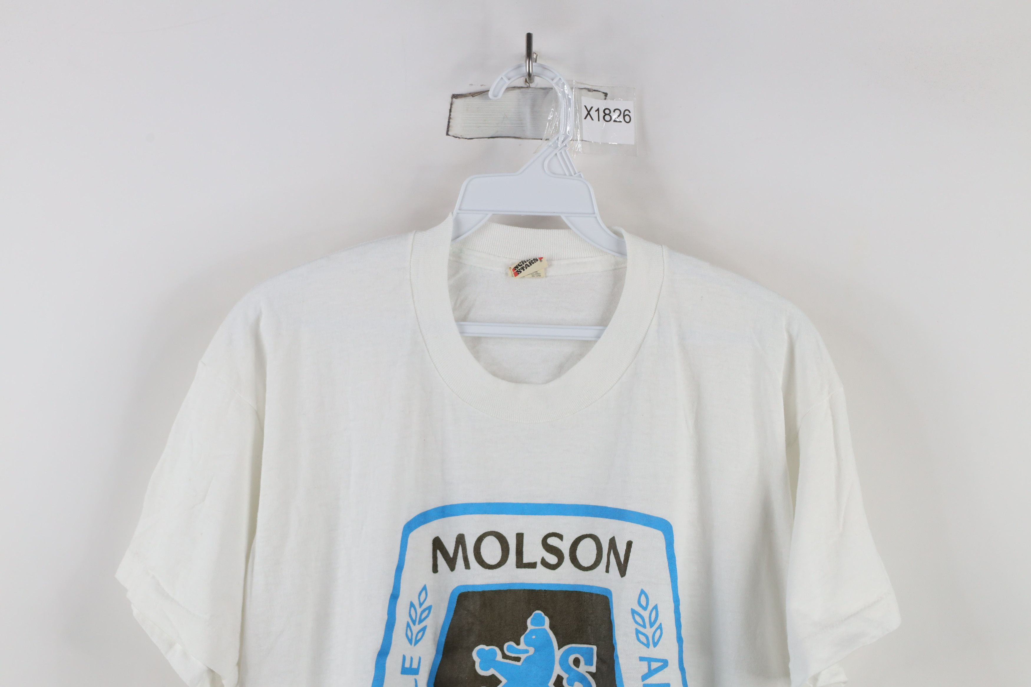 Vintage Vintage 80s Streetwear Molson Golden Ale Beer T-Shirt USA Size US XL / EU 56 / 4 - 2 Thumbnail