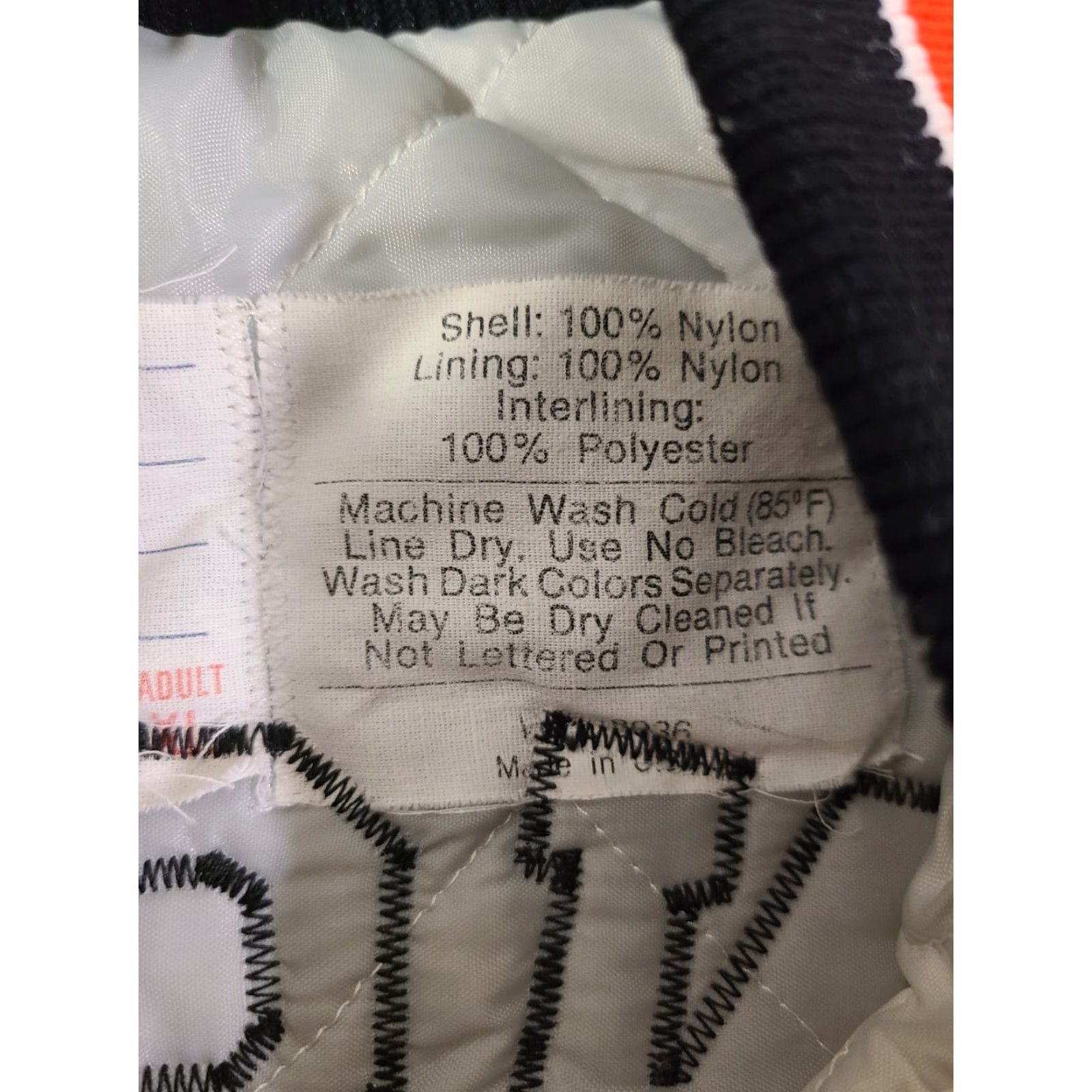 Vintage VINTAGE DeLong Pennsbury Falcons Bomber Jacket Men's XL White Nylon Lined Polyester 80s 90s Pockets Regular Coat/Jacket Mens Size US XL / EU 56 / 4 - 6 Thumbnail