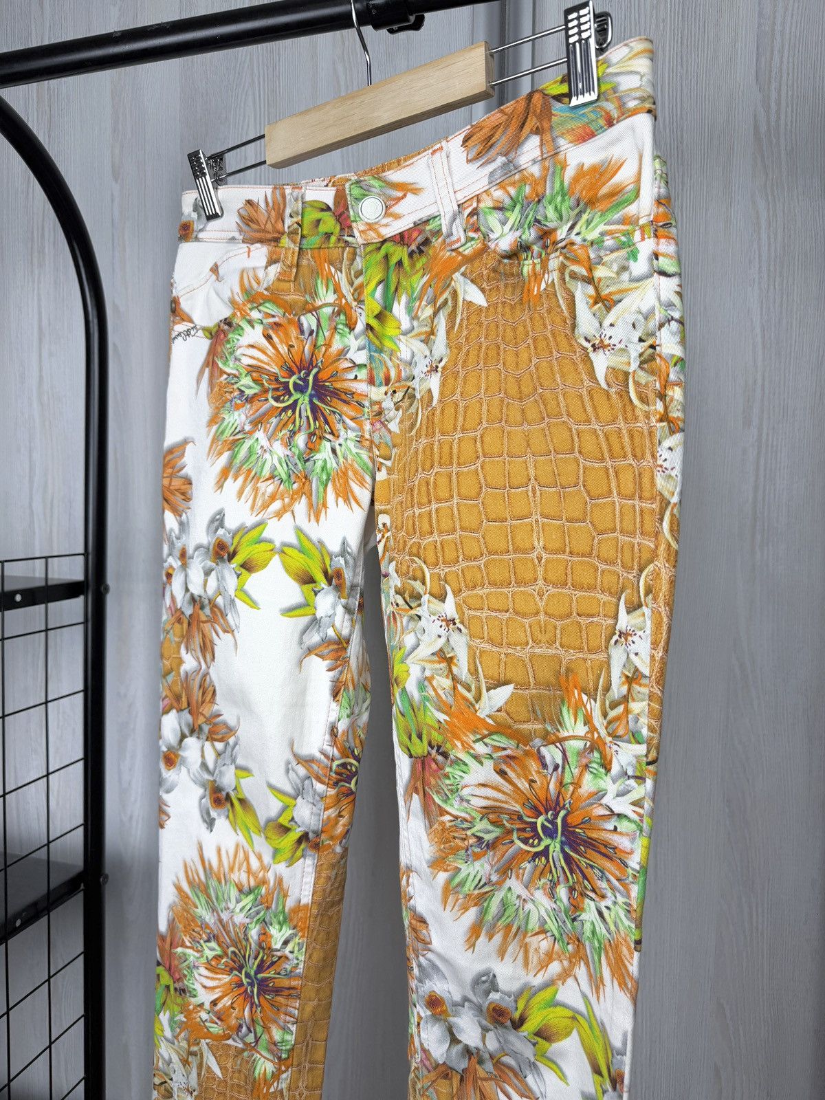 Just Cavalli Just Cavalli Multicolor Floral And Python Print Fit Jeans Size 27" / US 4 / IT 40 - 4 Thumbnail